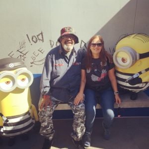 Ruben Rada y Patricia Jodara, rodeados de Minions